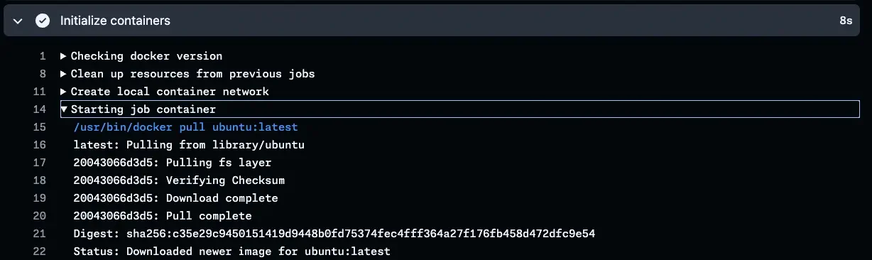 Runner pulling uncached layers
