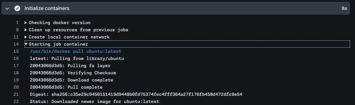 Runner pulling uncached layers