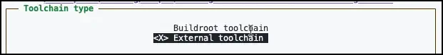 Select external toolchain type