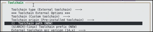 Selecting the toolchain path