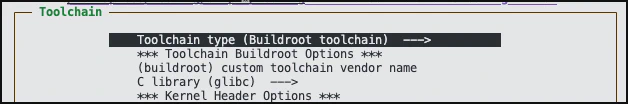 Selecting the toolchain type